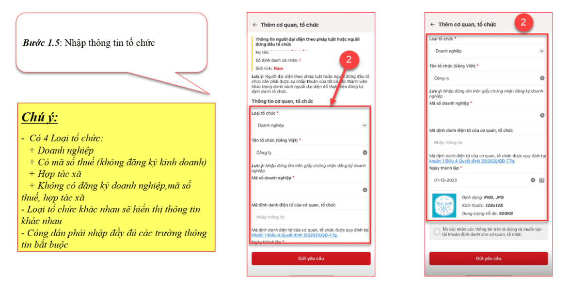 Định danh cá nhân cho doanh nghiệp - Bước 5
