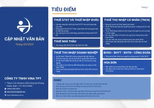 Tiêu điểm tin tức thuế 5/2025