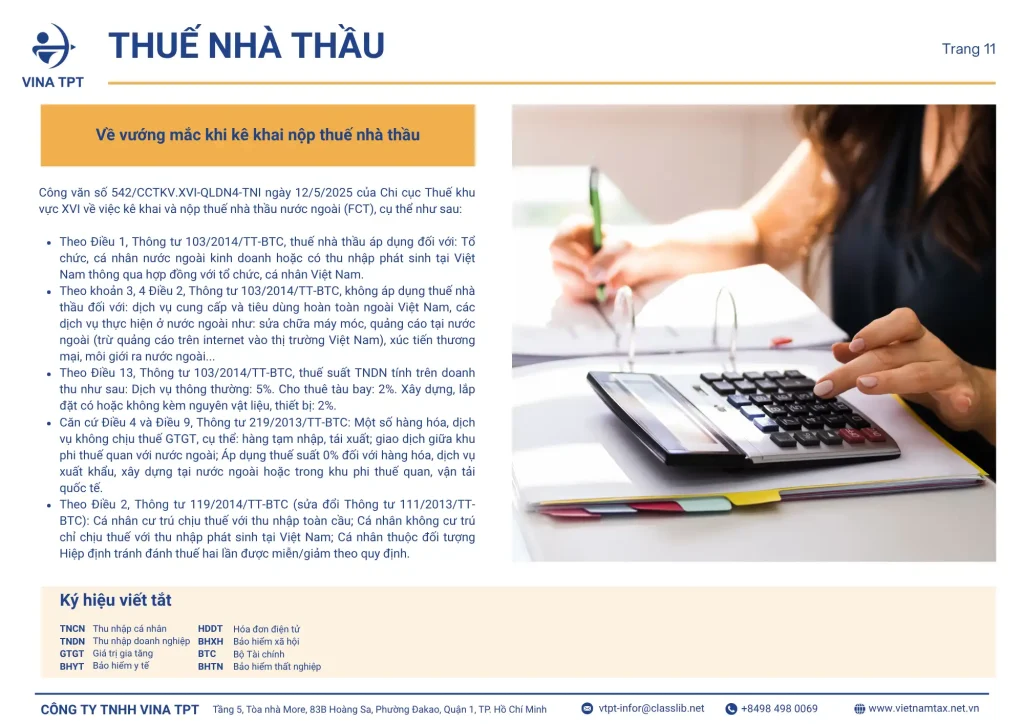 Thuế nhà thầu 5/2025