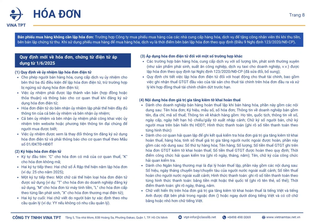 Hóa đơn tháng 5/2025
