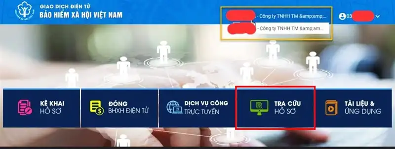tra cuu ket qua dong bhxh cua cong ty